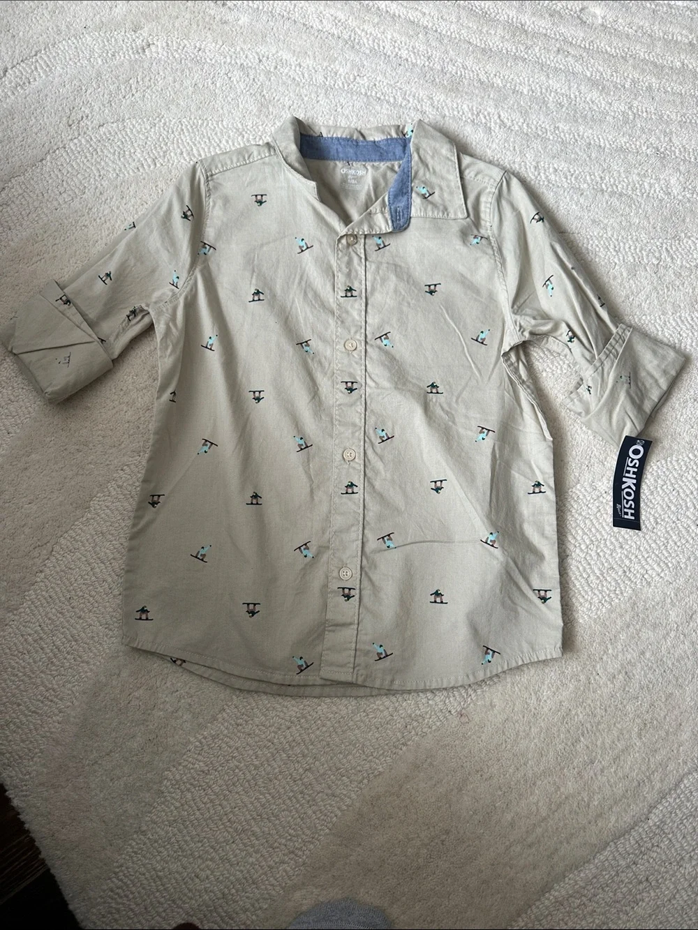 Boys Snowboarding Button-Down Shirt